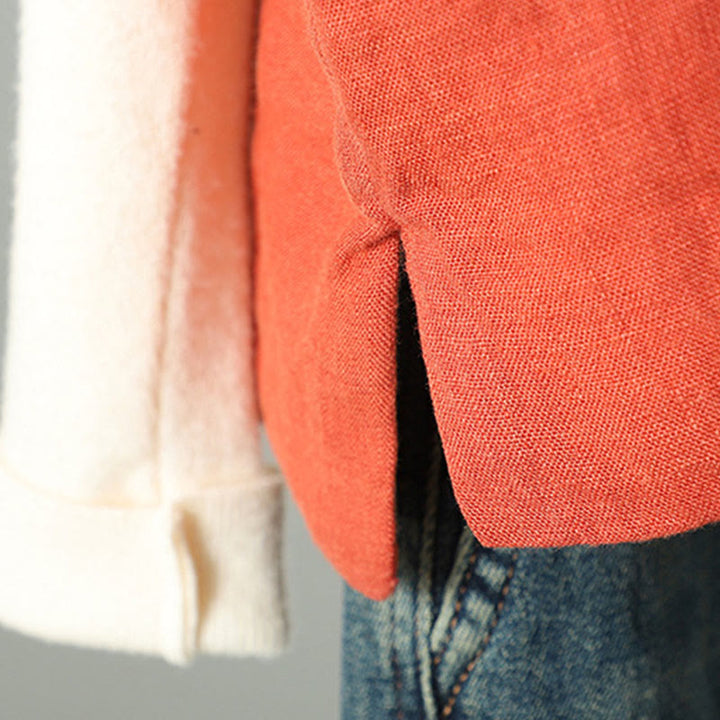 Gilet sans manches pour femme, motif fleurs et Buddha Stones , col en V, fermeture à brandebourgs - image 8