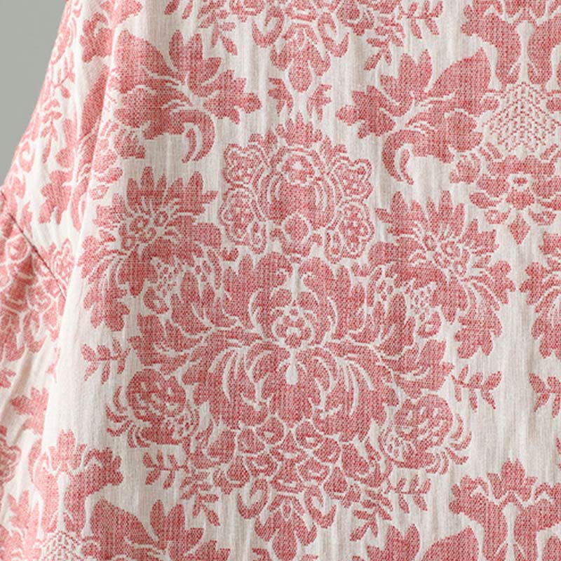 Veste thermique à manches longues pour femme Buddha Stones, ornée de pivoines, avec boutons grenouille et poches. - image 8