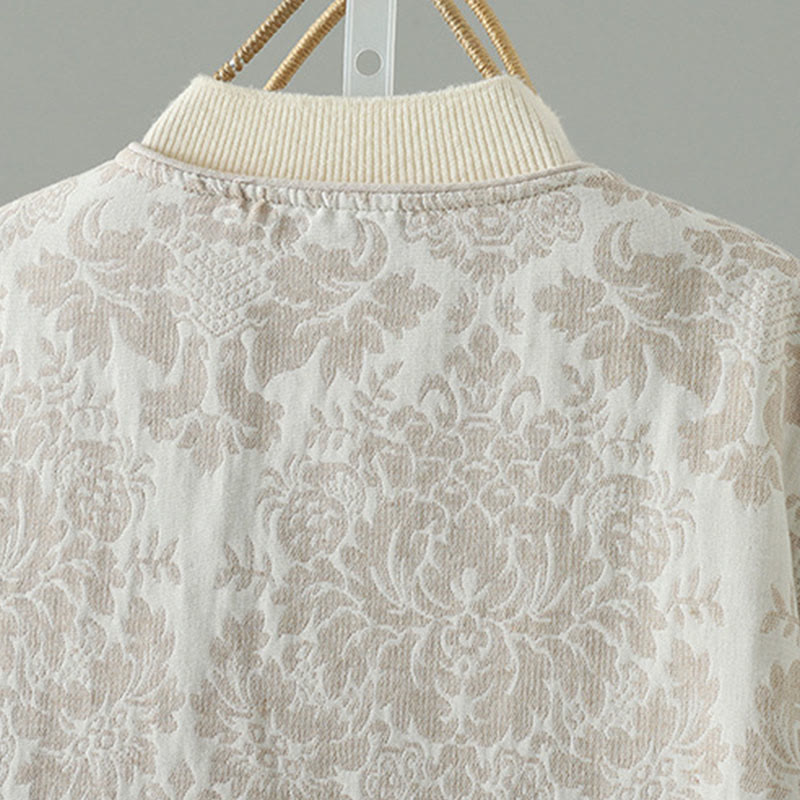 Veste thermique à manches longues pour femme Buddha Stones, ornée de pivoines, avec boutons grenouille et poches. - image 14