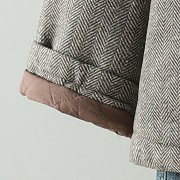 Veste thermique à manches longues pour femme Buddha Stones, avec boutons marron et poches - image 6