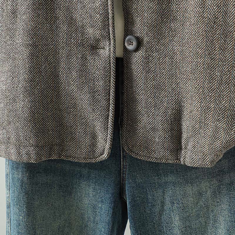 Veste thermique à manches longues pour femme Buddha Stones, avec boutons marron et poches - image 8