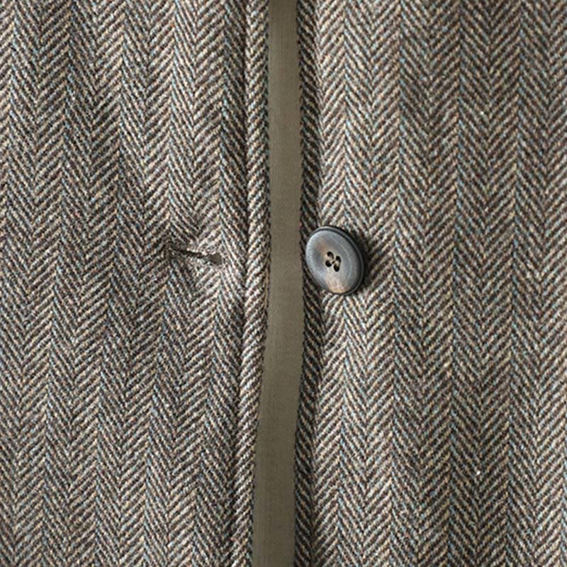 Veste thermique à manches longues pour femme Buddha Stones, avec boutons marron et poches - image 7