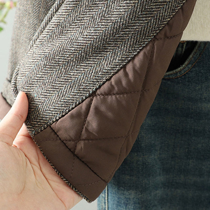 Veste thermique à manches longues pour femme Buddha Stones, avec boutons marron et poches - image 10