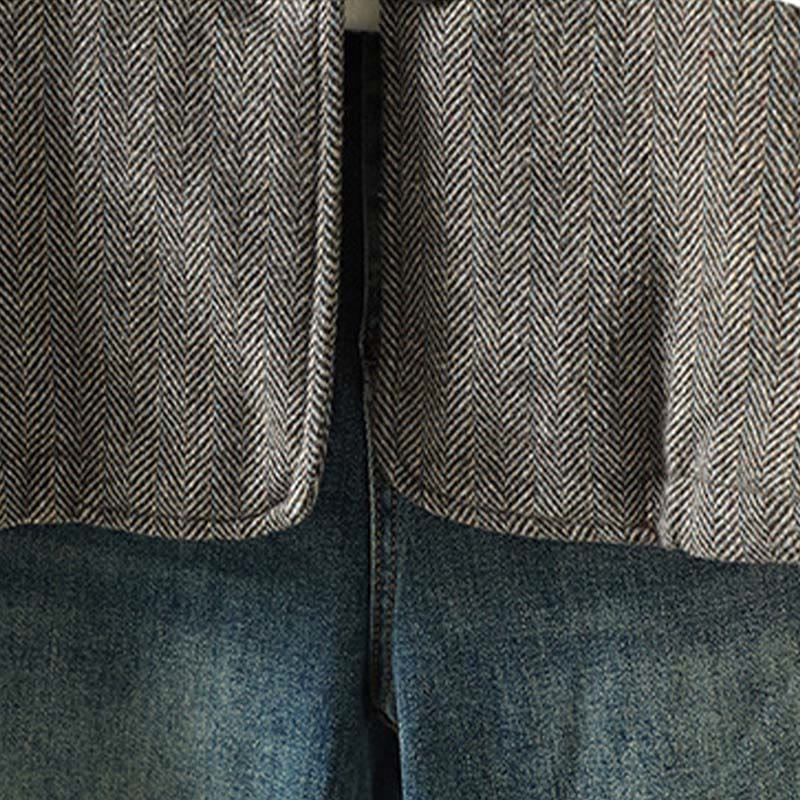 Veste thermique à manches longues pour femme Buddha Stones, avec boutons marron et poches - image 9