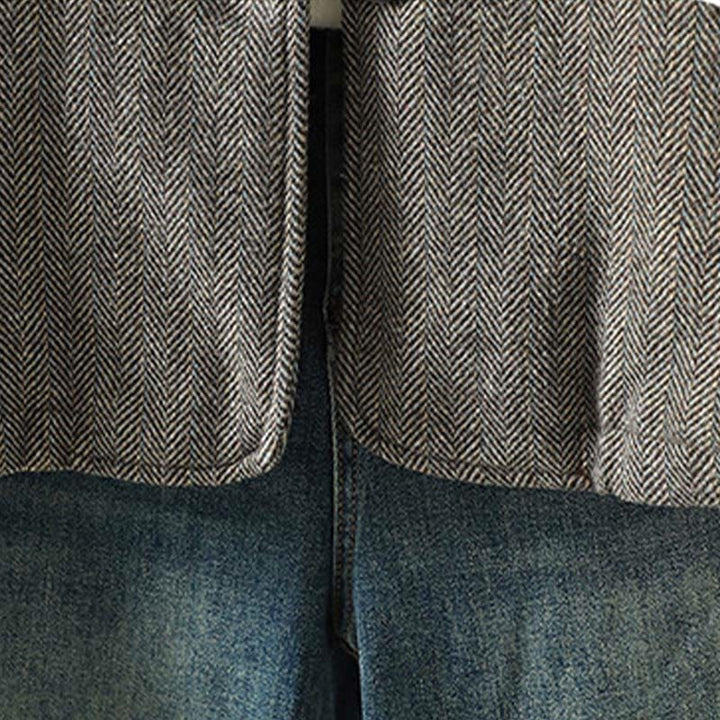 Veste thermique à manches longues pour femme Buddha Stones, avec boutons marron et poches - image 9