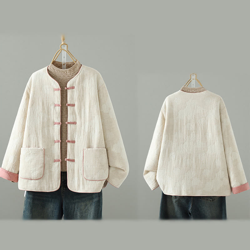 Veste thermique beige à manches longues et poches pour femme Buddha Stones - image 11