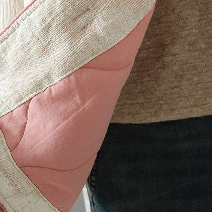 Veste thermique beige à manches longues et poches pour femme Buddha Stones - image 6