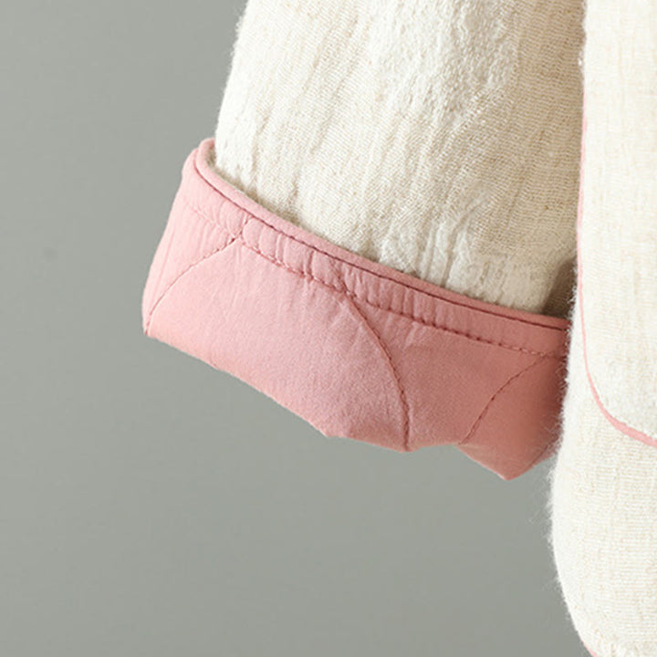 Veste thermique beige à manches longues et poches pour femme Buddha Stones - image 7