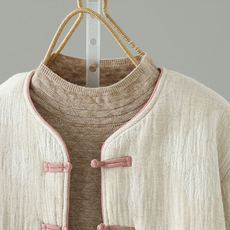 Veste thermique beige à manches longues et poches pour femme Buddha Stones - image 2