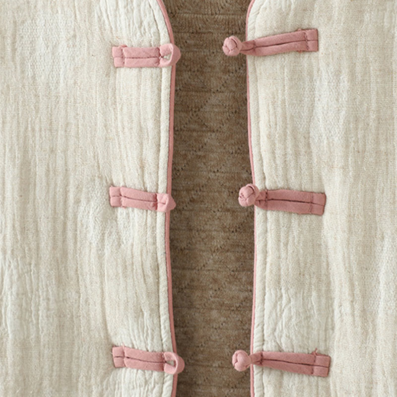 Veste thermique beige à manches longues et poches pour femme Buddha Stones - image 8