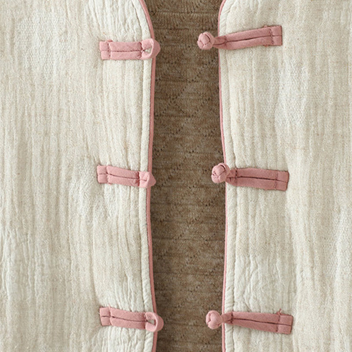 Veste thermique beige à manches longues et poches pour femme Buddha Stones - image 8