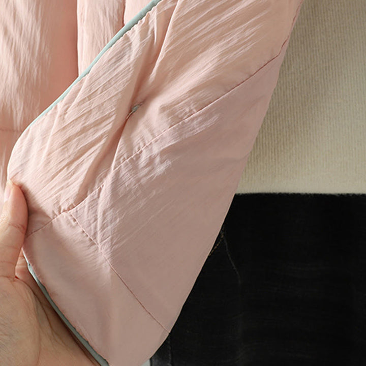 Veste thermique femme à manches longues avec poches, broderie de fleurs de pêcher et Buddha Stones - image 9