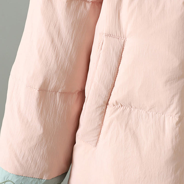 Veste thermique femme à manches longues avec poches, broderie de fleurs de pêcher et Buddha Stones - image 7