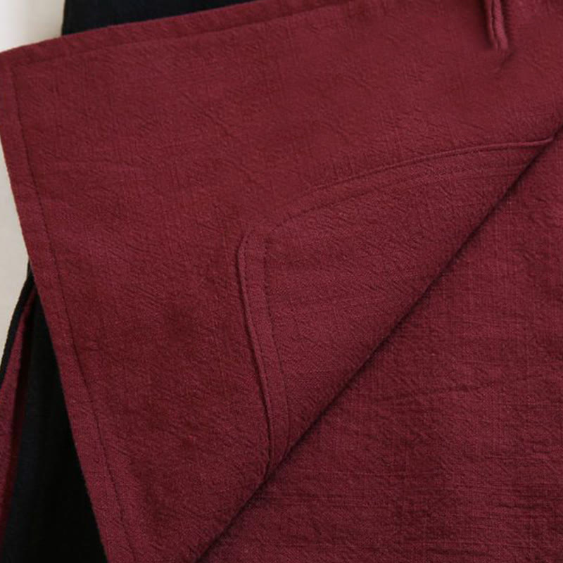 Veste réversible chinoise à manches longues en coton avec boutons grenouille, motif Buddha Stones - image 7