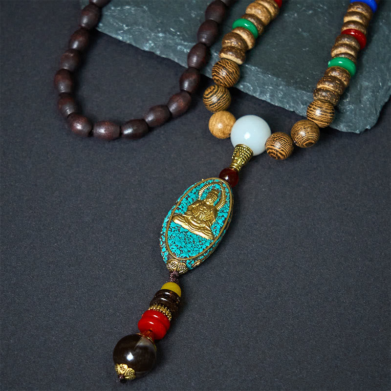 Collier pendentif en Buddha Stones vintage du Népal Avalokitesvara Harmony - image 3