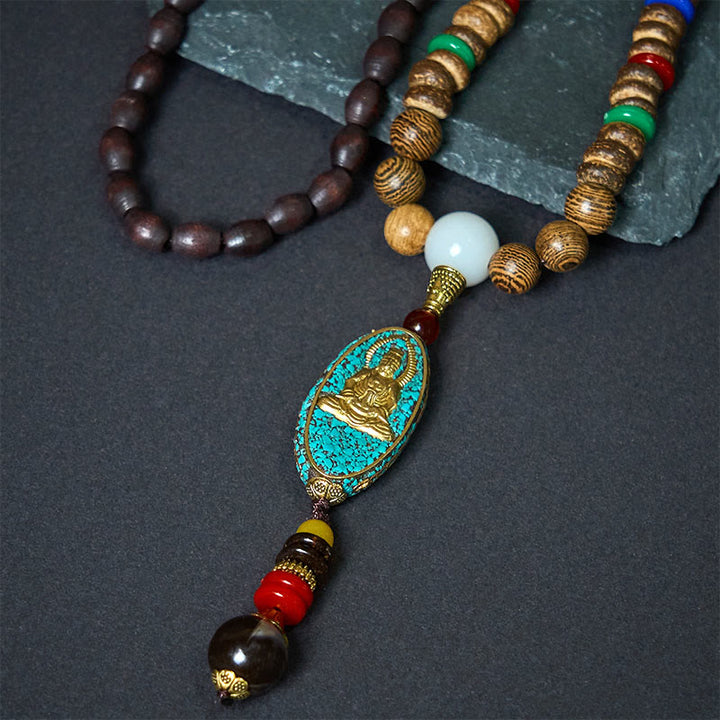 Collier pendentif en Buddha Stones vintage du Népal Avalokitesvara Harmony - image 3