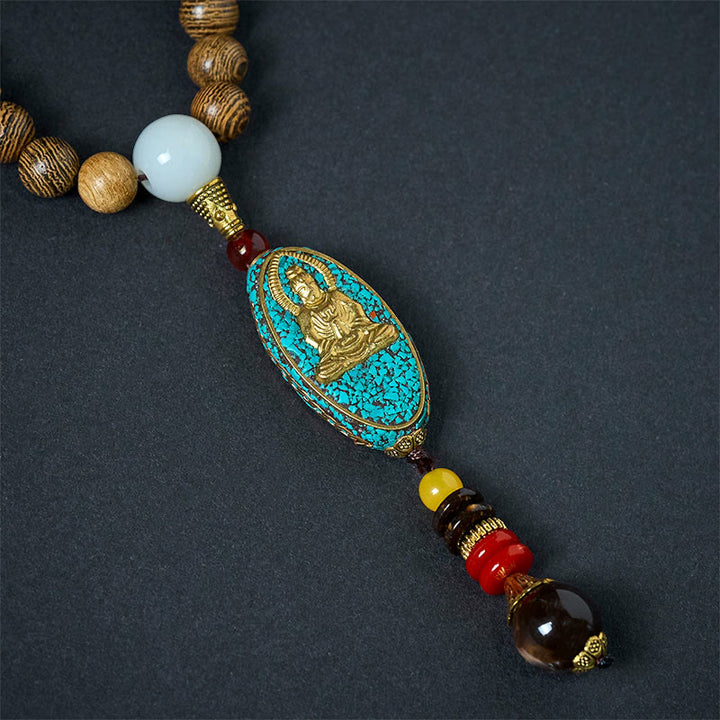 Collier pendentif en Buddha Stones vintage du Népal Avalokitesvara Harmony - image 8