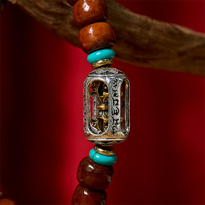 Bracelet porte-bonheur en perles d'os Vajra à trois yeux Dzi en Buddha Stones - image 16