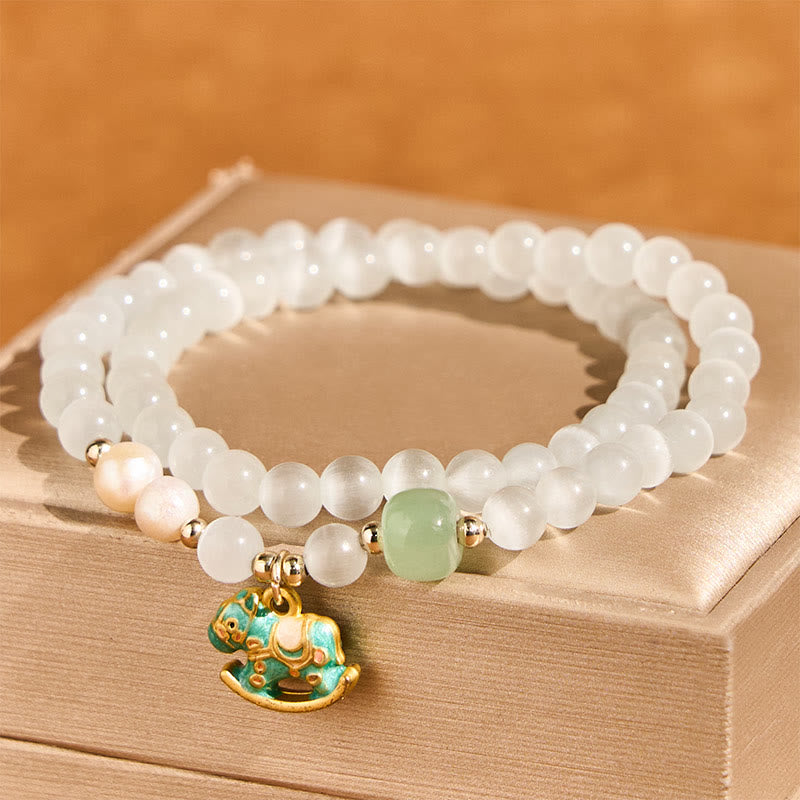 Bracelet double rang de Buddha Stones , symbole de paix et d'amour - image 2
