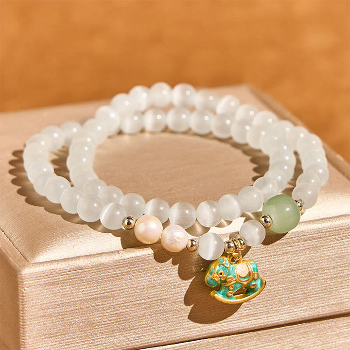 Bracelet double rang de Buddha Stones , symbole de paix et d'amour - image 3