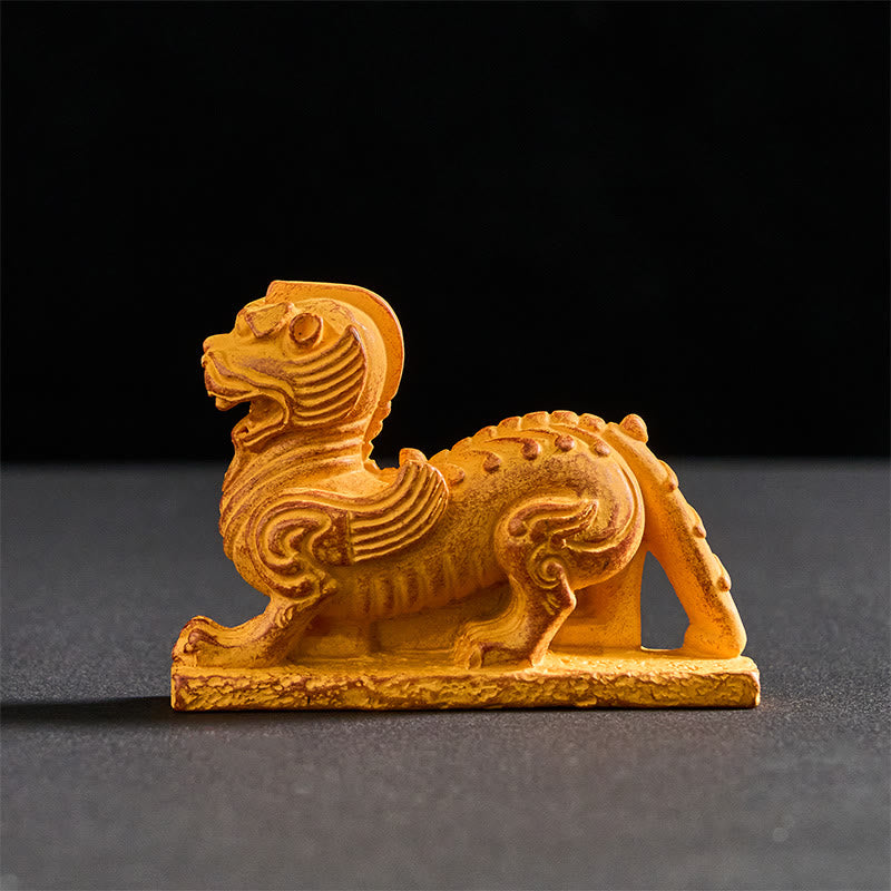 Buddha Stones FU Chiens Jumeaux Bouddha Carré Design Aimant de Réfrigérateur Décoration Intérieure - Chiens Fu 8*5,6*2 cm (avec aimant au dos) - image 0
