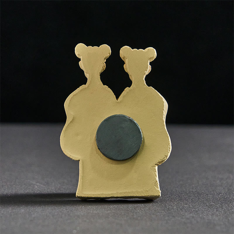 Buddha Stones FU Chiens Jumeaux Bouddha Carré Design Aimant de Réfrigérateur Décoration Intérieure - image 9