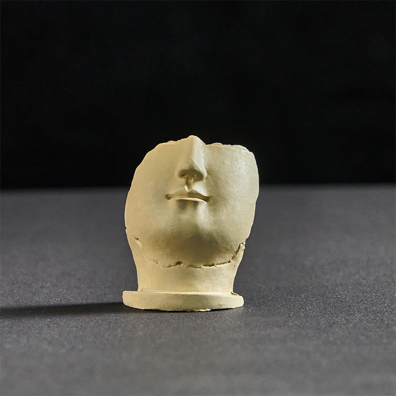 Buddha Stones FU Chiens Jumeaux Bouddha Carré Design Aimant de Réfrigérateur Décoration Intérieure - Bouddha demi-visage 5*4*2 cm (avec aimant au dos) - image 11