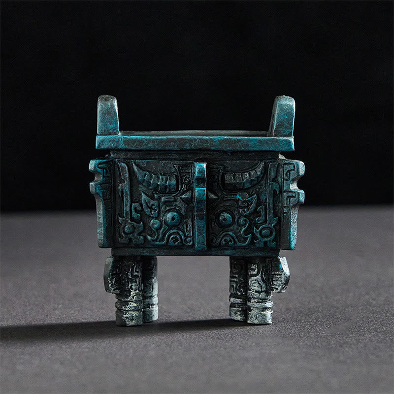 Buddha Stones FU Chiens Jumeaux Bouddha Carré Design Aimant de Réfrigérateur Décoration Intérieure - Carré Ding 6*5*2,5 cm (avec aimant au dos) - image 17