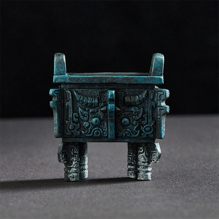 Buddha Stones FU Chiens Jumeaux Bouddha Carré Design Aimant de Réfrigérateur Décoration Intérieure - Carré Ding 6*5*2,5 cm (avec aimant au dos) - image 17