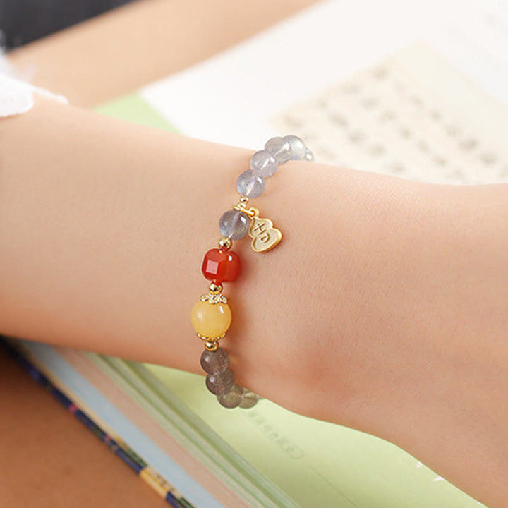 Bracelet Charmant Lotus Love en Pierres de Lune Naturelles et Buddha Stones - image 14