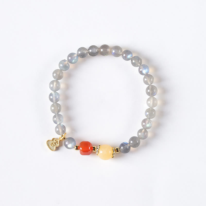 Bracelet Charmant Lotus Love en Pierres de Lune Naturelles et Buddha Stones - image 12