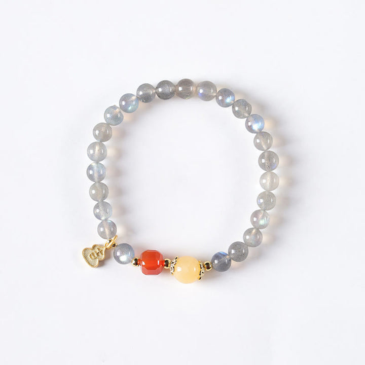 Bracelet Charmant Lotus Love en Pierres de Lune Naturelles et Buddha Stones - image 12