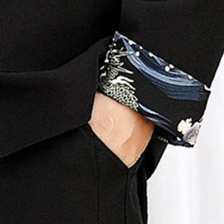 Ensemble de vêtements pour homme Buddha Stones 2 pièces Tang Suit Bamboo Frog-Button : chemise à manches longues et pantalon - image 7