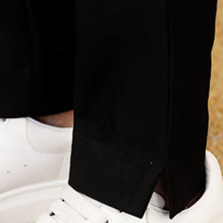 Ensemble de vêtements pour homme Buddha Stones 2 pièces Tang Suit Bamboo Frog-Button : chemise à manches longues et pantalon - image 9