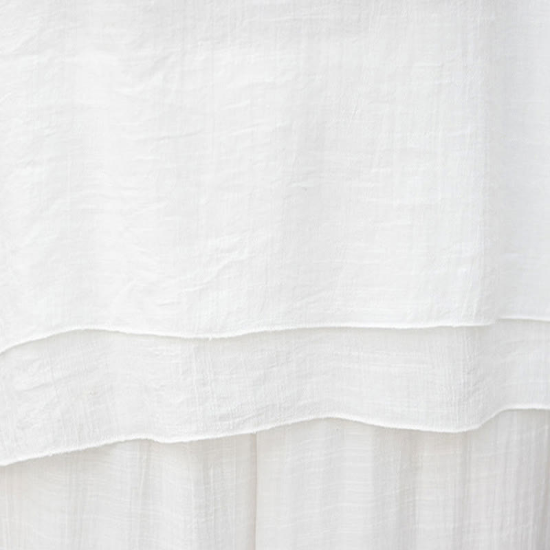 Ensemble de méditation pour femme : T-shirt blanc à manches longues et col en V, pantalon large, Buddha Stones (2 pièces). - image 12