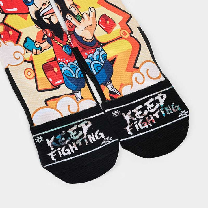 Chaussettes unisexes décontractées Buddha Stones God Of Wealth Red Envelopes Lingot Micro Crew pour hommes et femmes - image 8