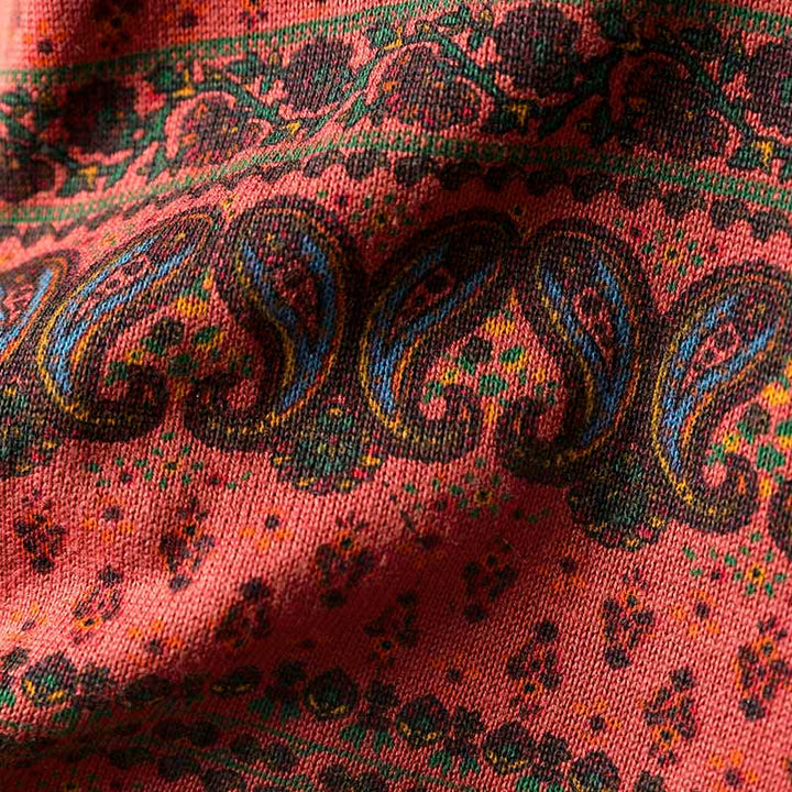 Pull en coton à manches longues et col rond pour femme, avec poche, motif floral automnal et Buddha Stones - image 8