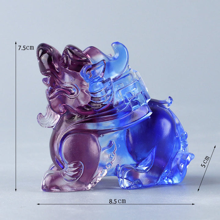Buddha Stones Liuli Cristal Pixiu Décoration de maison porte-bonheur et richesse - image 3