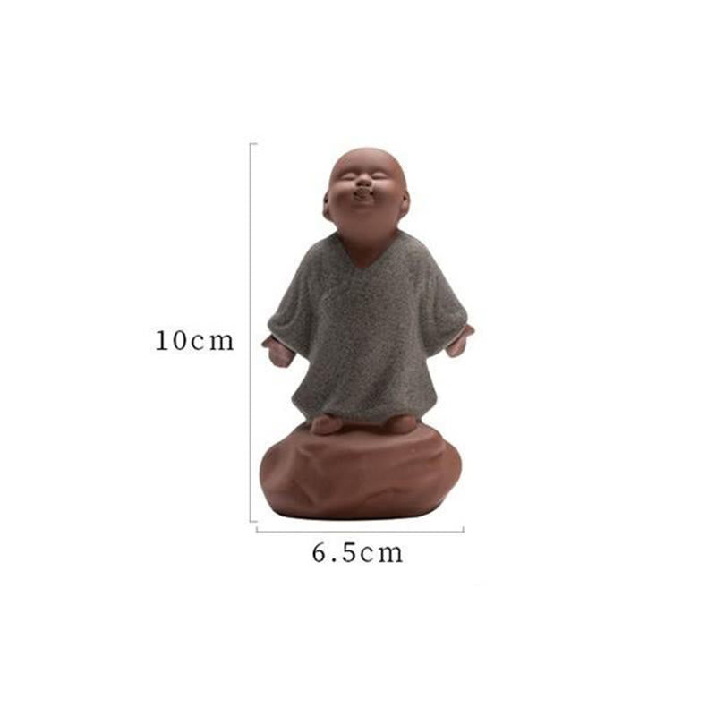 Buddha Stones, moine reposant le regard tourné vers le ciel, décoration en céramique, symbole de compassion pour la maison - image 8