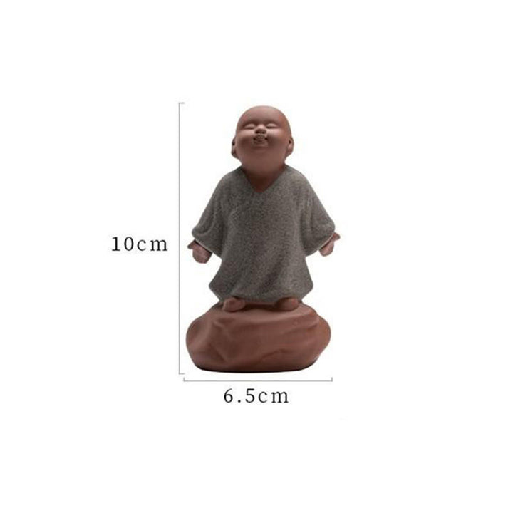 Buddha Stones, moine reposant le regard tourné vers le ciel, décoration en céramique, symbole de compassion pour la maison - image 8