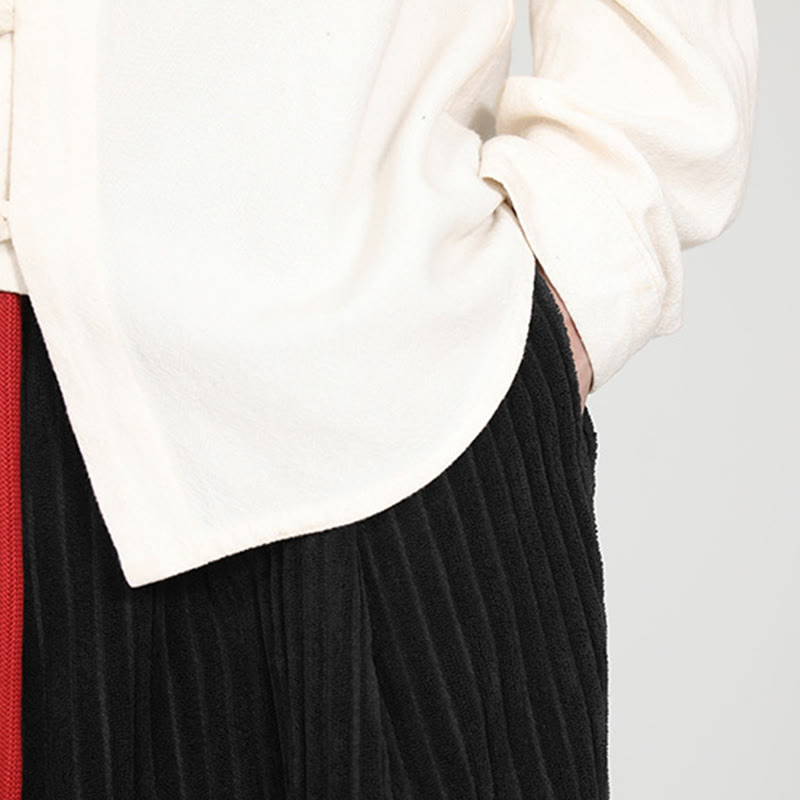 Pantalon harem en velours côtelé de coton pour homme, avec poches, motif Buddha Stones et cordon de serrage contrasté - image 6