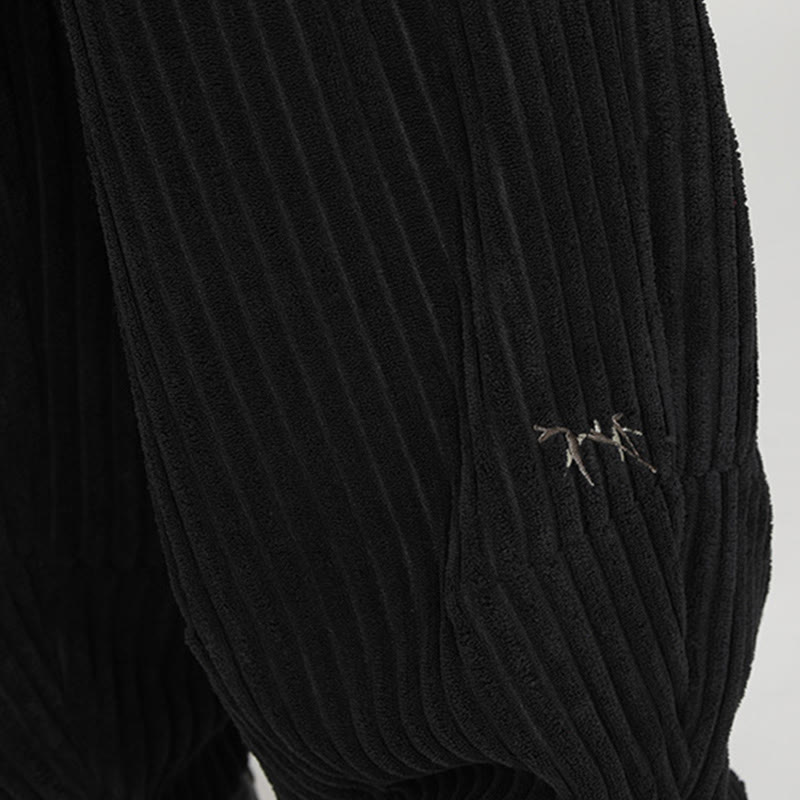 Pantalon harem en velours côtelé de coton pour homme, avec poches, motif Buddha Stones et cordon de serrage contrasté - image 7