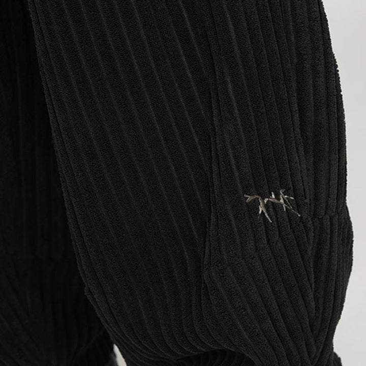 Pantalon harem en velours côtelé de coton pour homme, avec poches, motif Buddha Stones et cordon de serrage contrasté - image 7