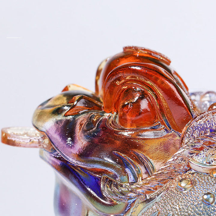 Buddha Stones , pièces de monnaie Feng Shui en forme de grenouille, objet d'art en cristal Liuli fait main, symbole de richesse, décoration pour la maison ou le bureau. - image 10