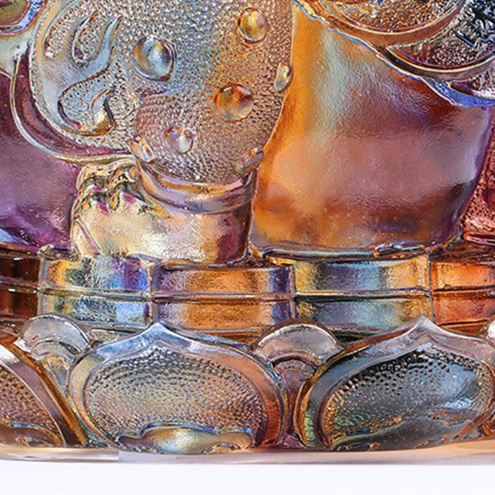 Buddha Stones , pièces de monnaie Feng Shui en forme de grenouille, objet d'art en cristal Liuli fait main, symbole de richesse, décoration pour la maison ou le bureau. - image 12