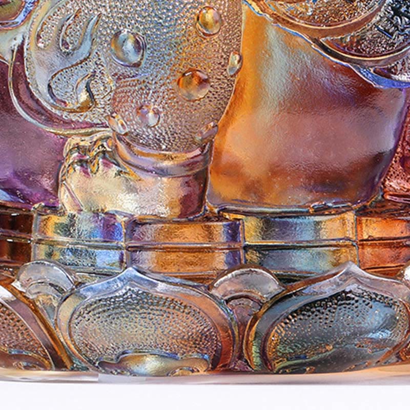 Buddha Stones , pièces de monnaie Feng Shui en forme de grenouille, objet d'art en cristal Liuli fait main, symbole de richesse, décoration pour la maison ou le bureau. - image 12