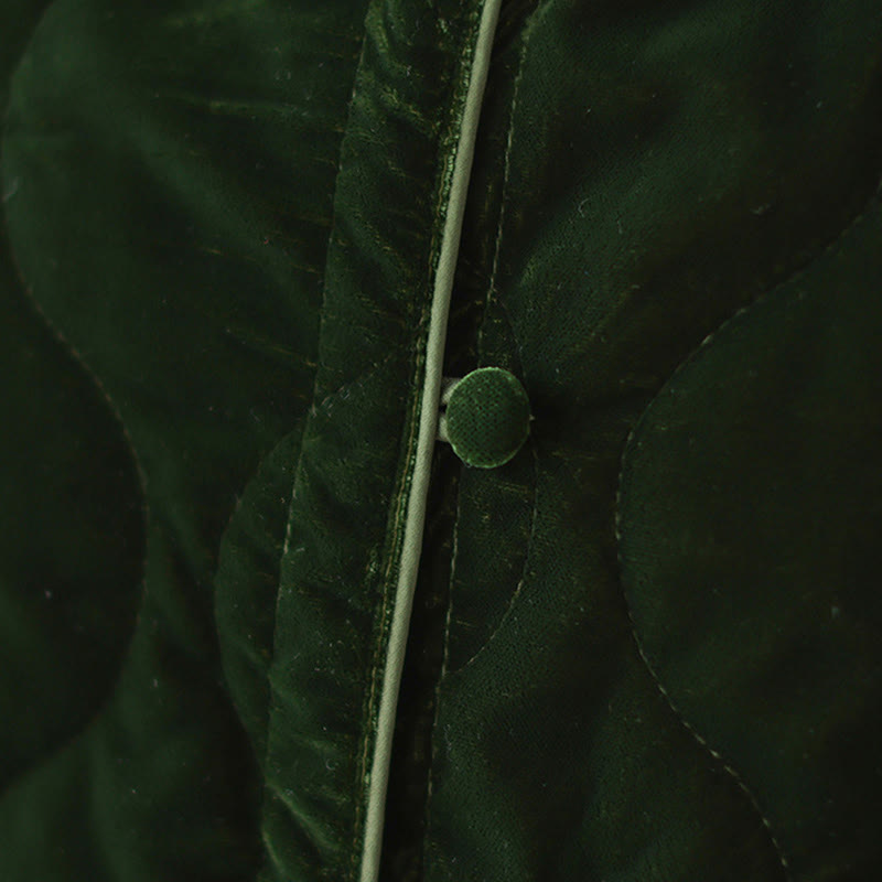 Veste courte à manches longues pour femme, motif diamant et Buddha Stones , avec poches - image 12