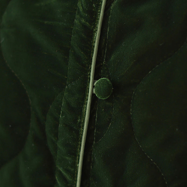 Veste courte à manches longues pour femme, motif diamant et Buddha Stones , avec poches - image 12