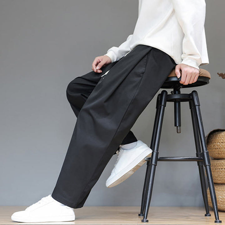 Pantalon harem pour homme, coupe droite, couleur unie, motif Buddha Stones , avec poches - image 30