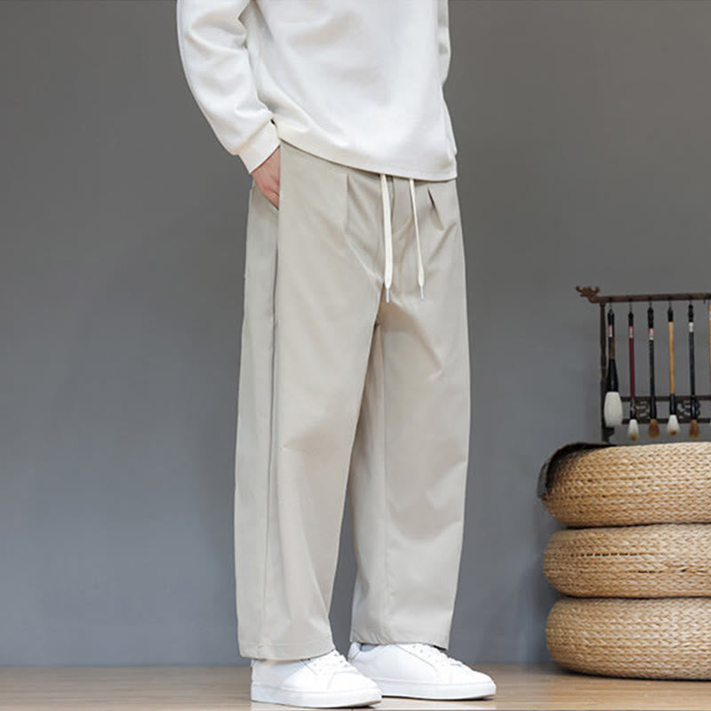 Pantalon harem pour homme, coupe droite, couleur unie, motif Buddha Stones , avec poches - image 17